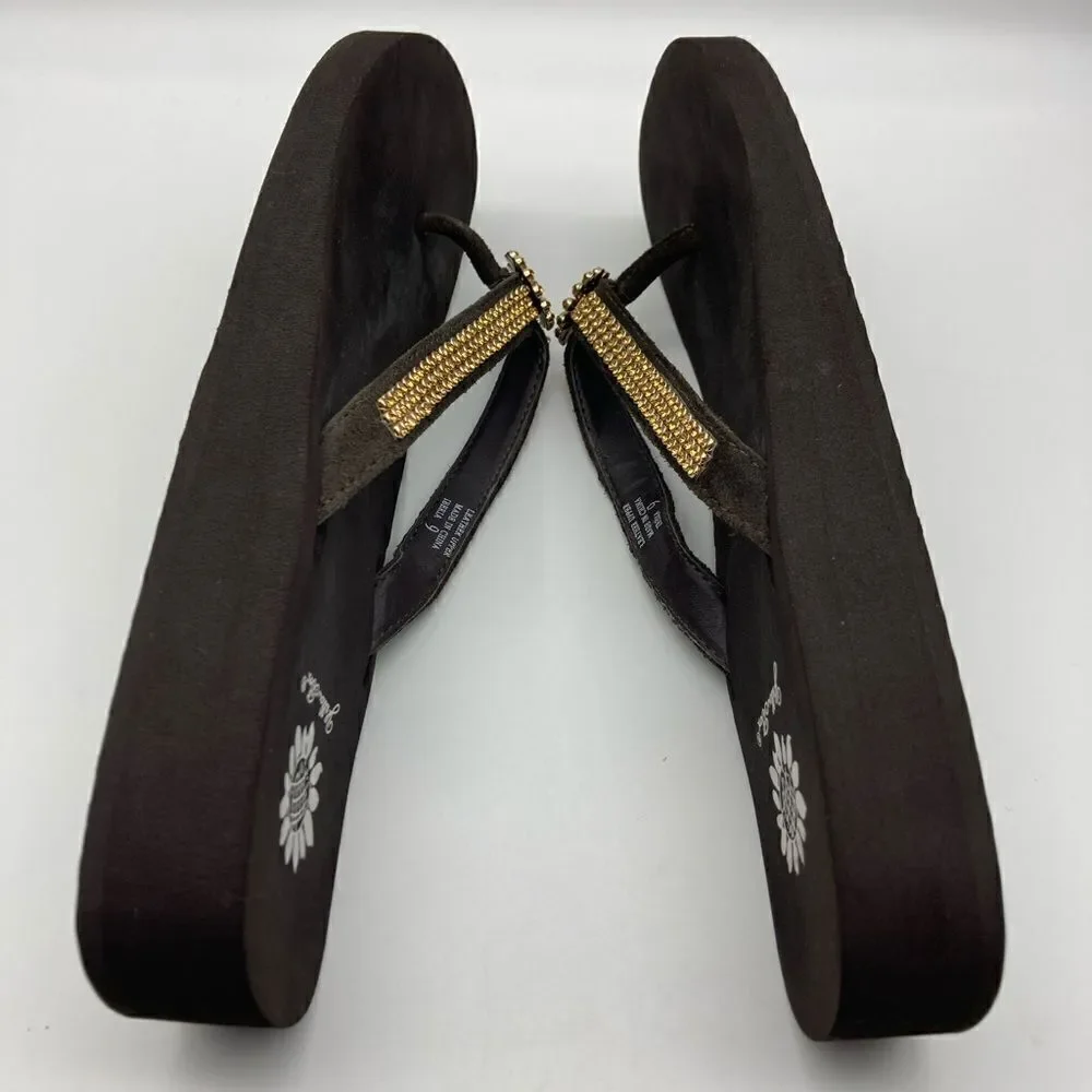 Yellow Box Iberia Leather Upper Brown Sandals Size 9 - Picture 9 of 11
